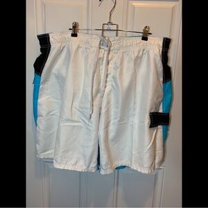 Ocean Pacific (OP) White Blue Board Shorts Size XL